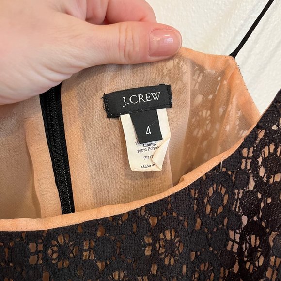 J. Crew lace sheath dress, navy, size 4 - Picture 4 of 6